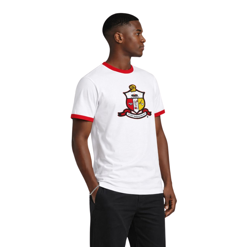 Kappa White Chenille Crest Ringer Premium Shirt