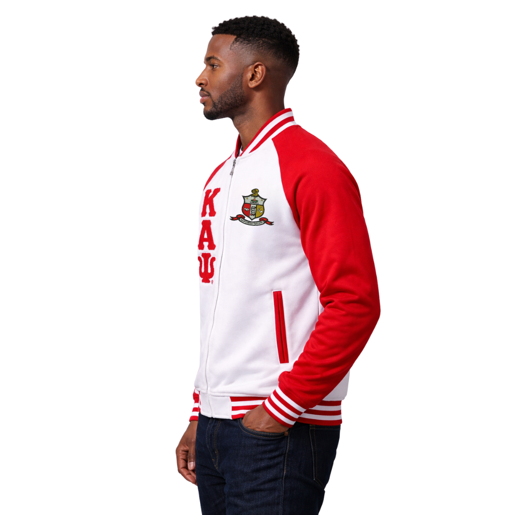 Kappa White Varsity Fleece Jacket
