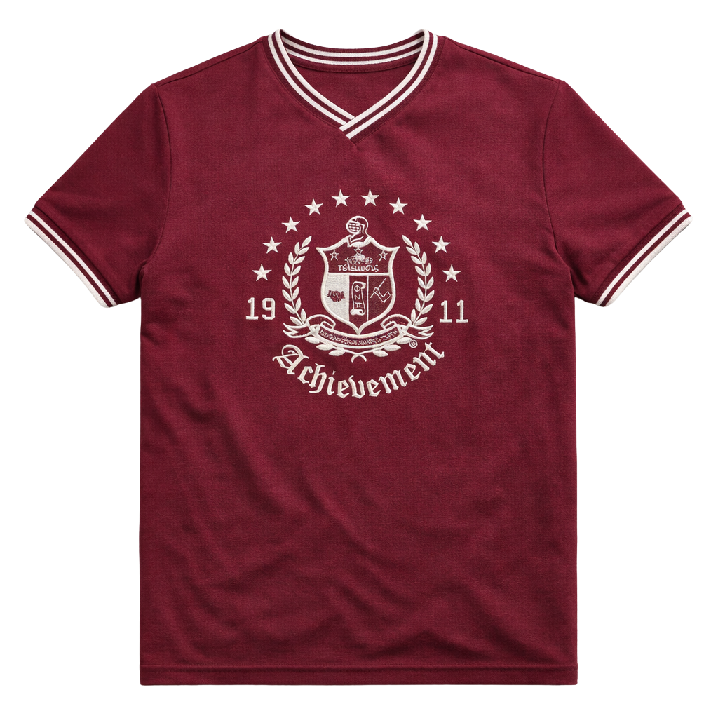 Kappa Alpha Psi Coat of Arms V-neck Tee (Krimson)