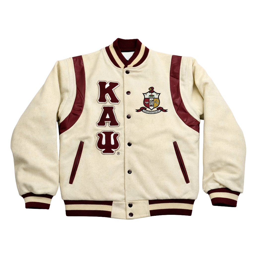 Kappa Krimson & Kream Wool Letterman Jacket