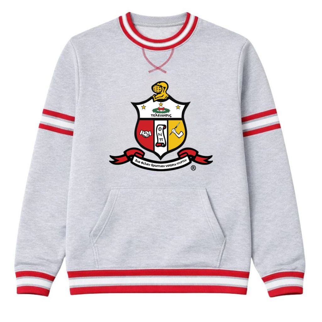 Kappa Heather Grey Crest Chenille Crewneck