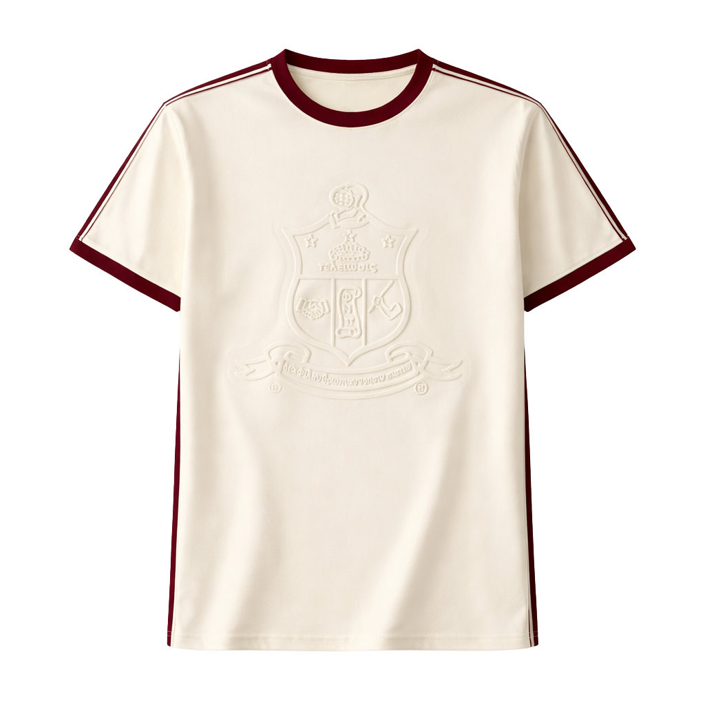 Kappa Cream Tapered Embossed Premium Crest Shirt