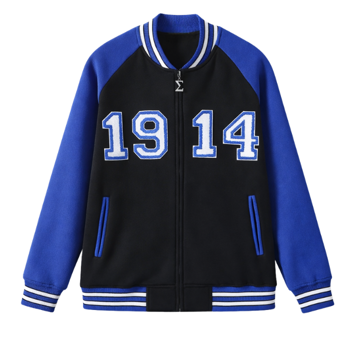 Sigma 1914 Black Varsity Fleece Jacket