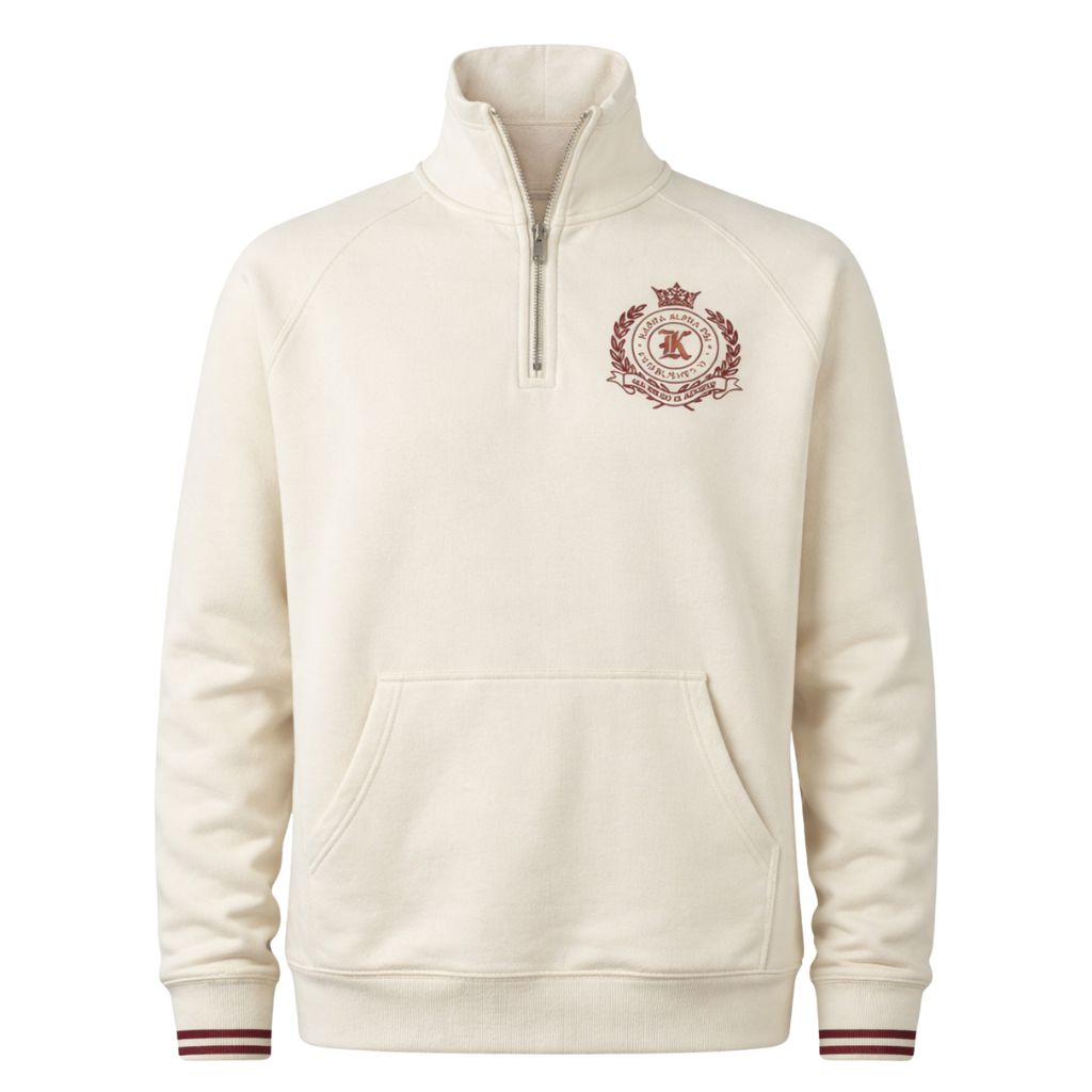 Kappa Alpha Psi All We Do Is Achieve 1/4 Zip Pullover (Cream)