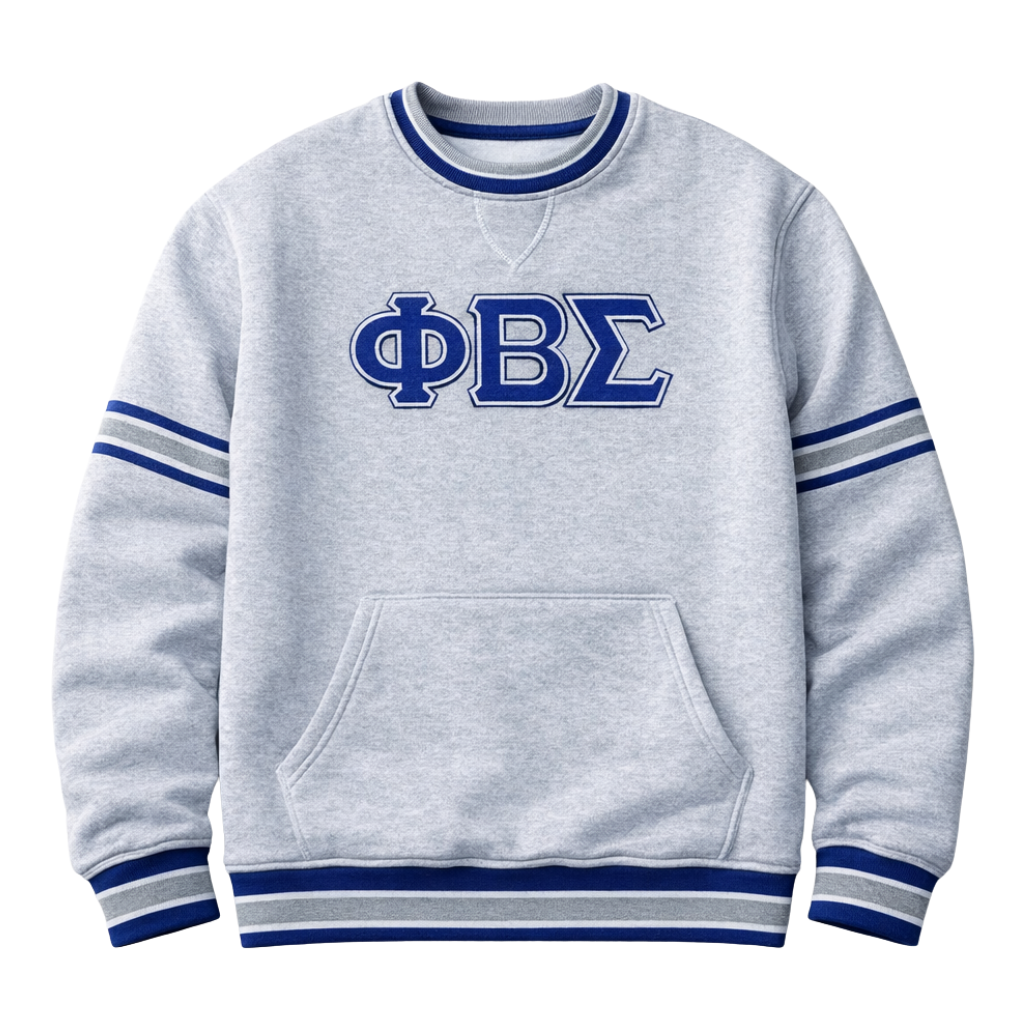 Phi Beta Sigma grey chenille Crewneck sweatshirt