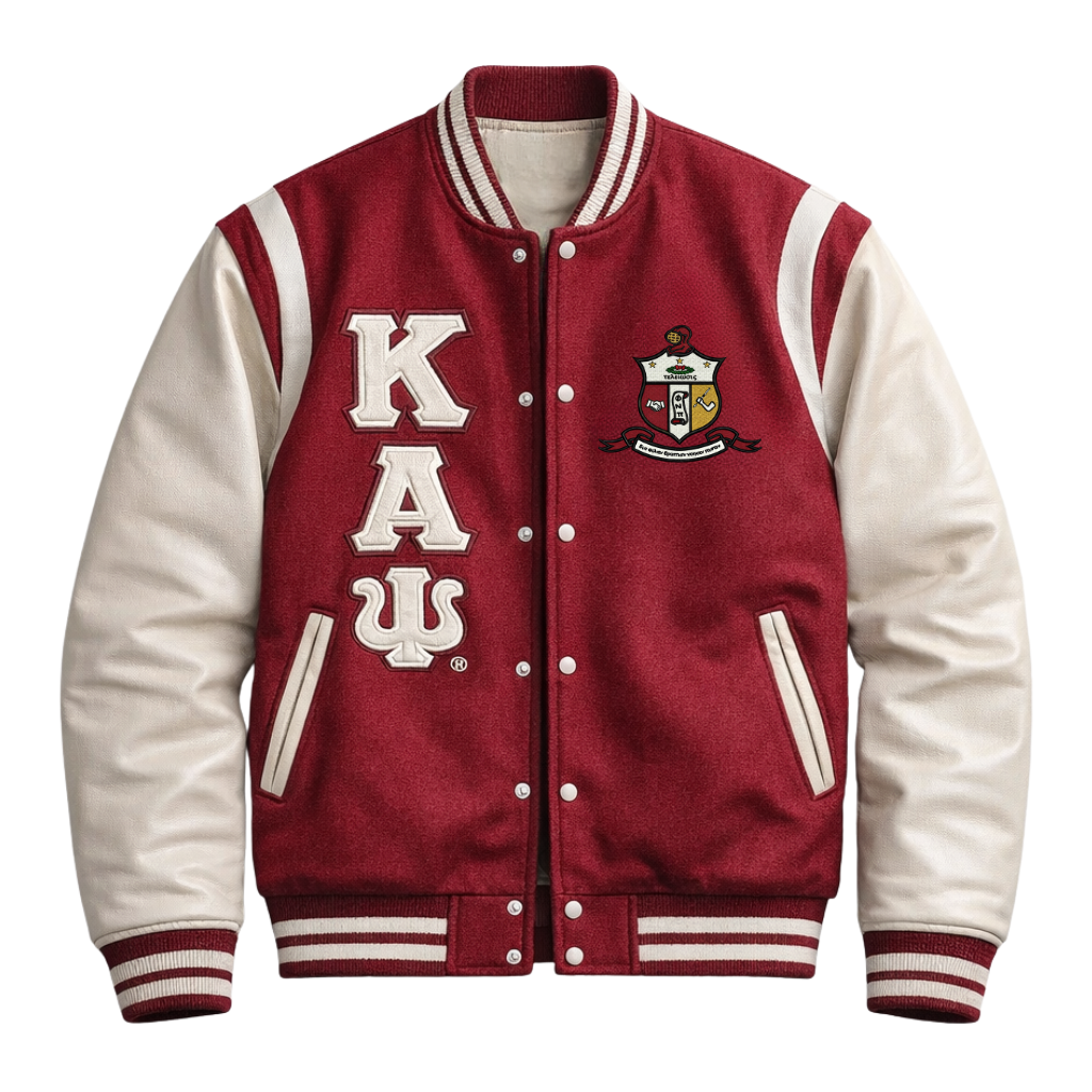 Kappa Krimson & Kream Wool Letterman Jacket