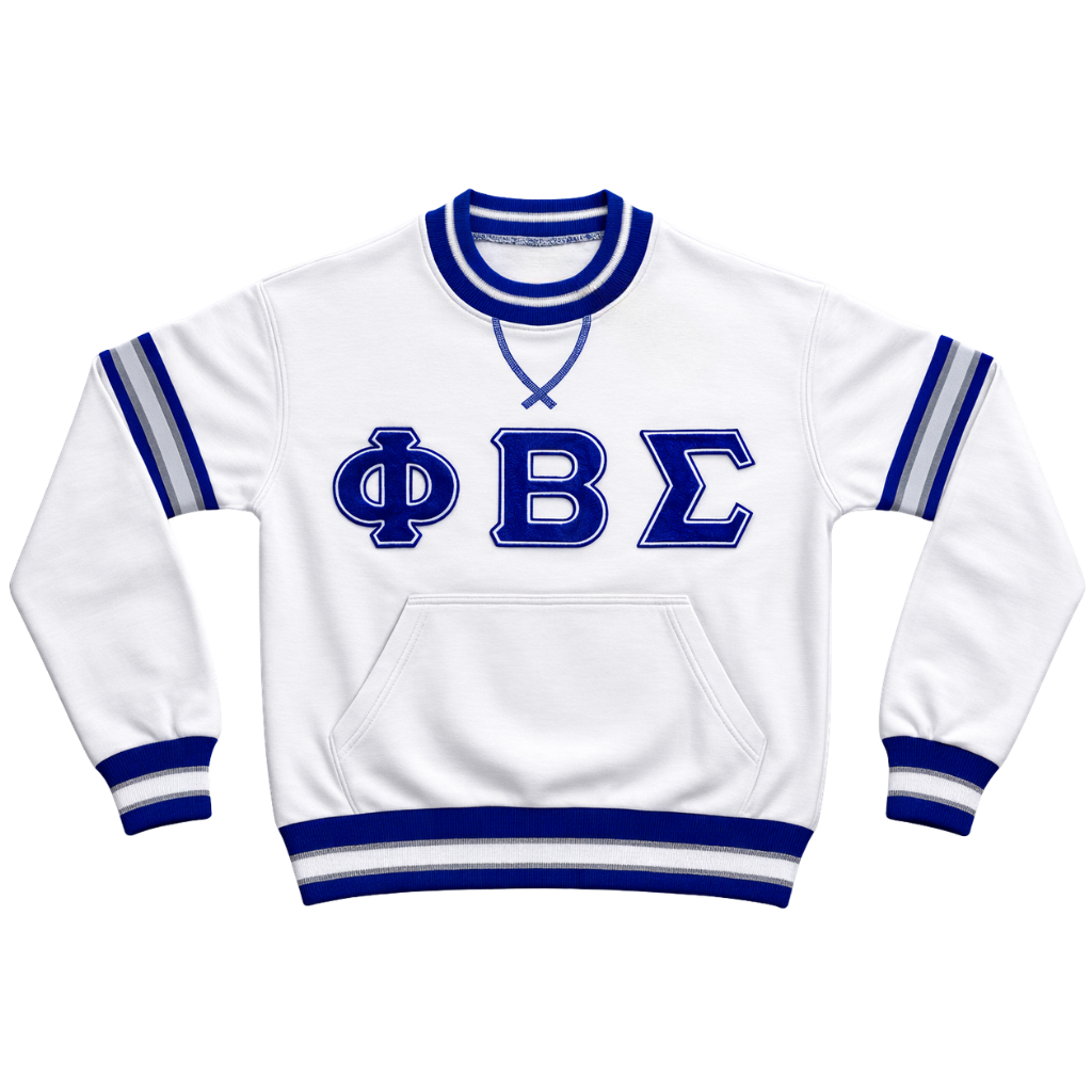 Phi Beta Sigma White Chenille Crewneck