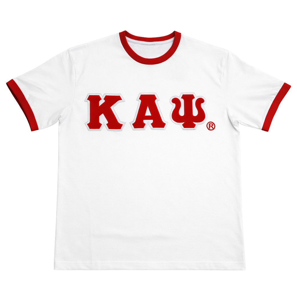 Kappa “KΑΨ” White Embroidered Premium Ringer Shirt