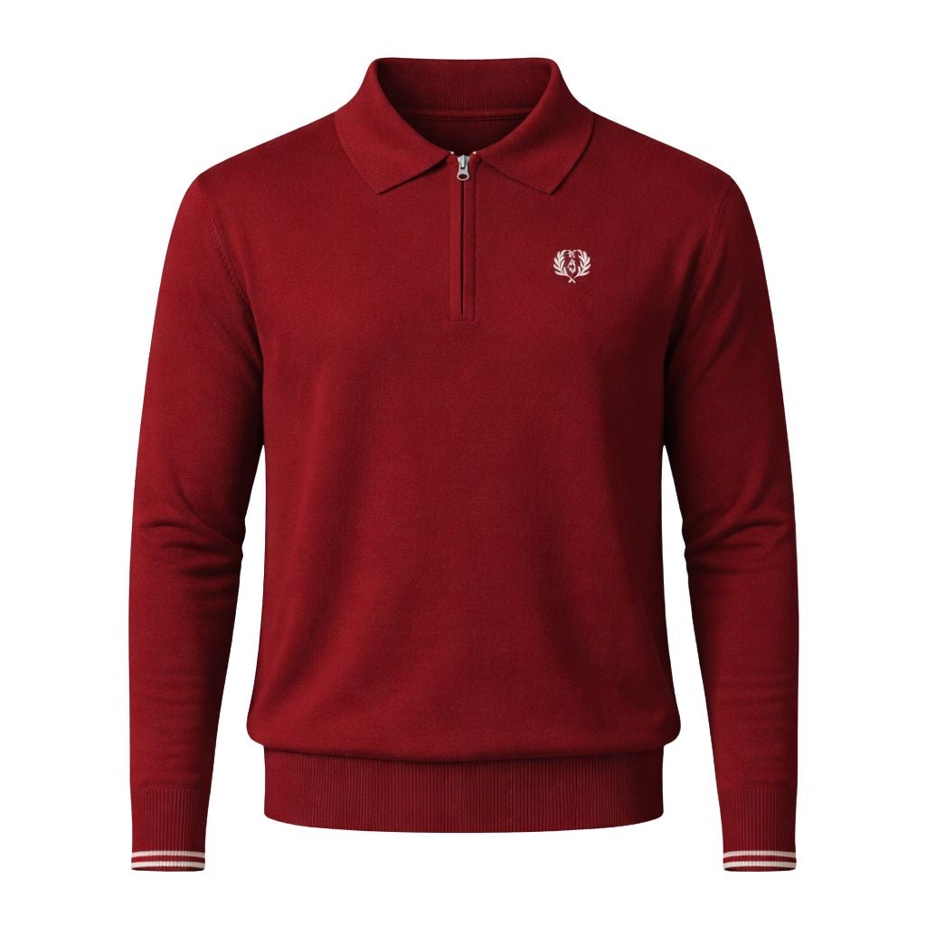 Kappa Alpha Psi Zip Polo Sweater (Krimson)