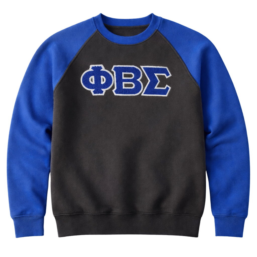 Blue/Black ΦΒΣ Chenille Sweatshirt
