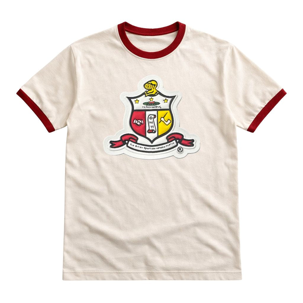 Kappa Cream Chenille Crest Ringer Premium Shirt