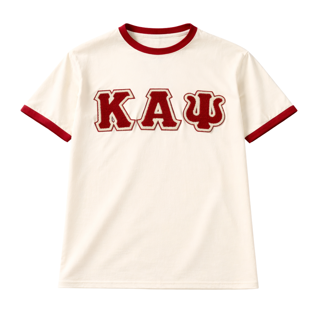 Kappa Kream Premium Chenille Letter Ringer T-Shirt