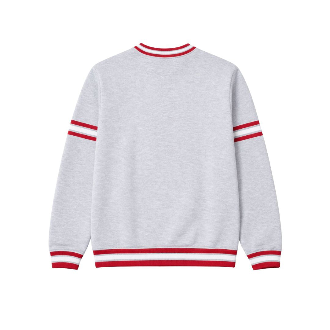Kappa Heather Grey Crest Chenille Crewneck