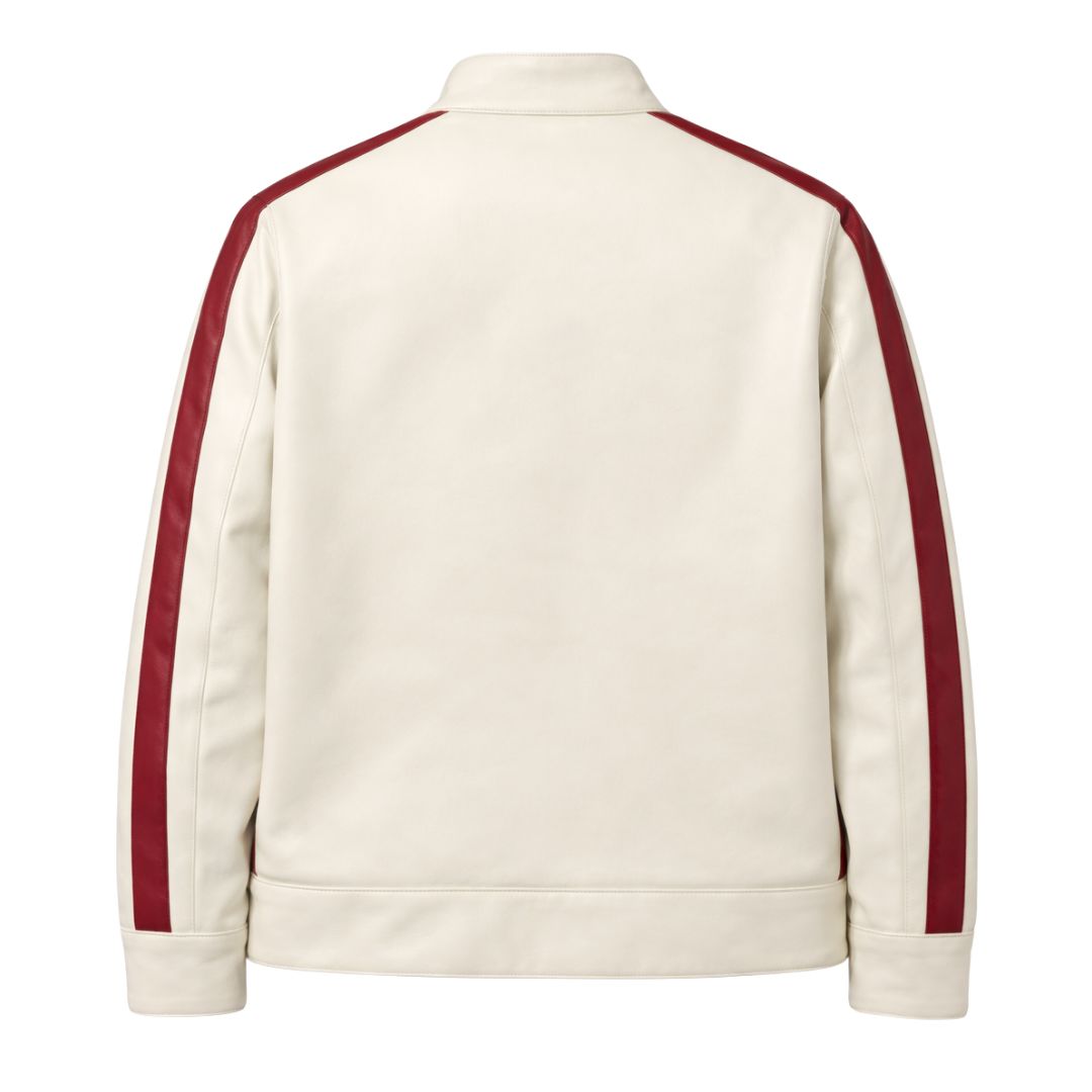 Kappa Alpha Psi Stripe Racing Jacket (Cream)