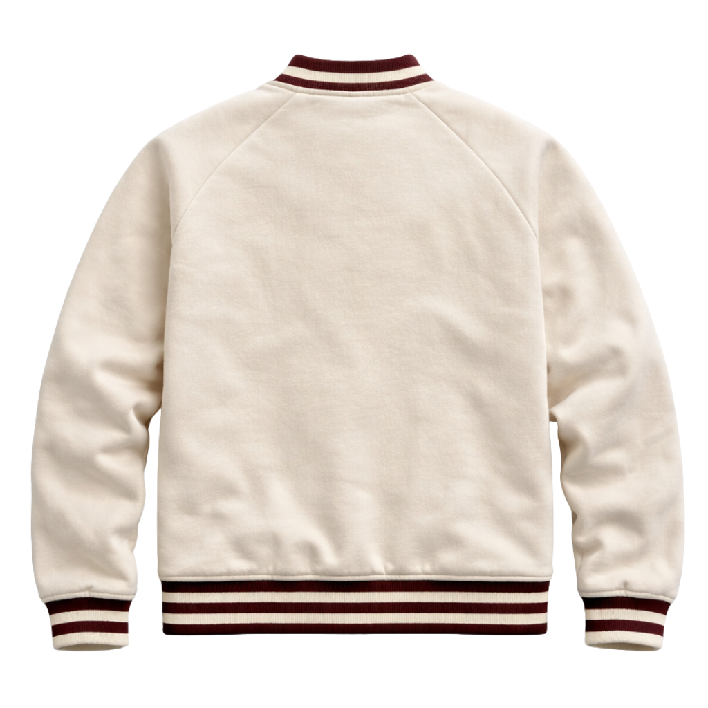 Kappa Cream Varsity Fleece Jacket
