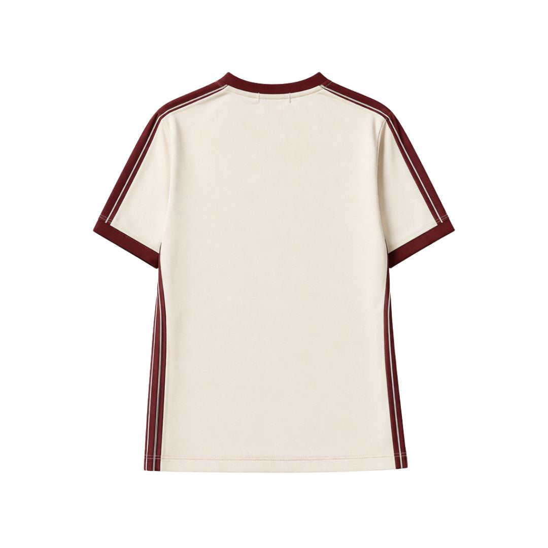 Delta Cream Tapered Embossed Crest Premium Shirt