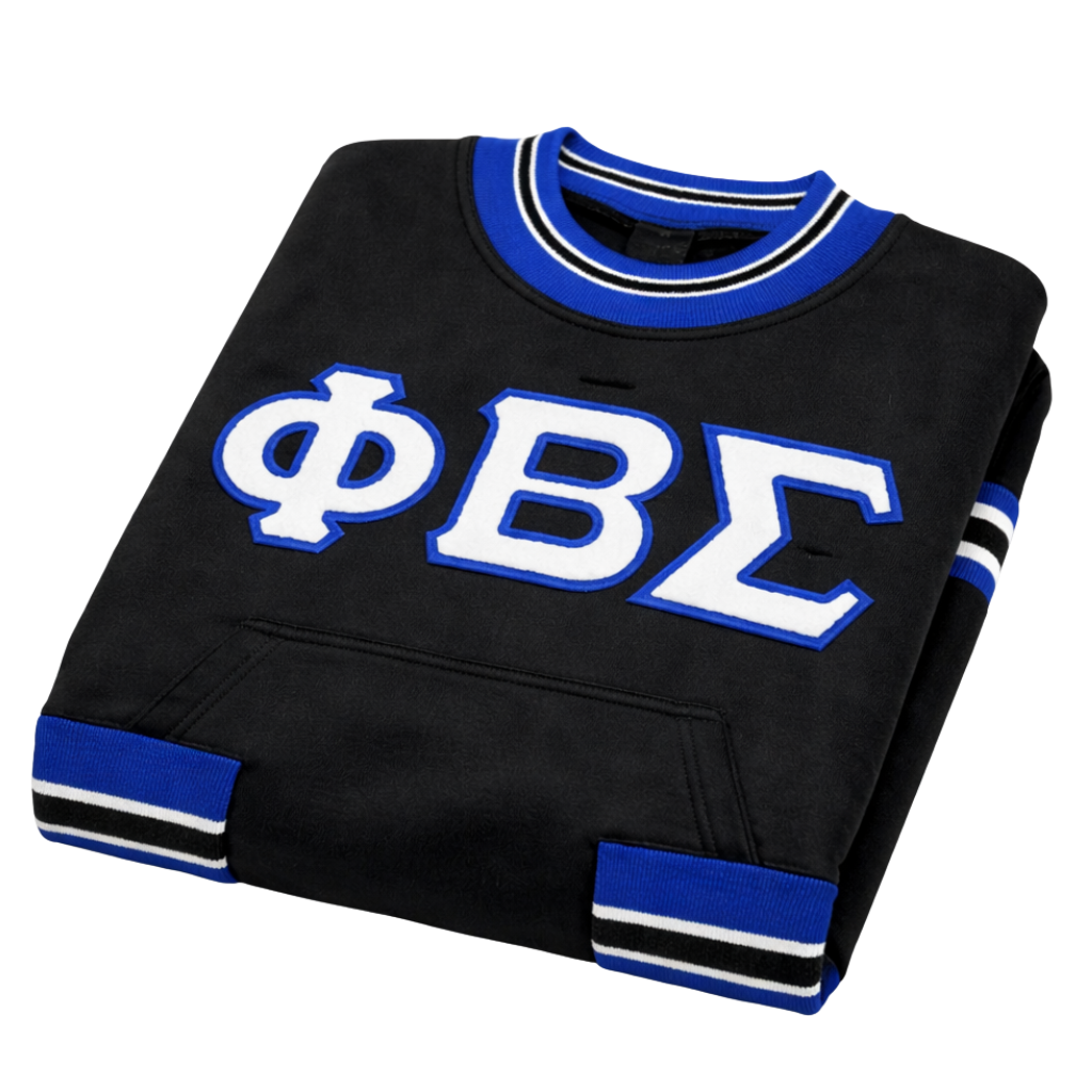 Phi Beta Sigma Black Chenille Crewneck sweatshirt