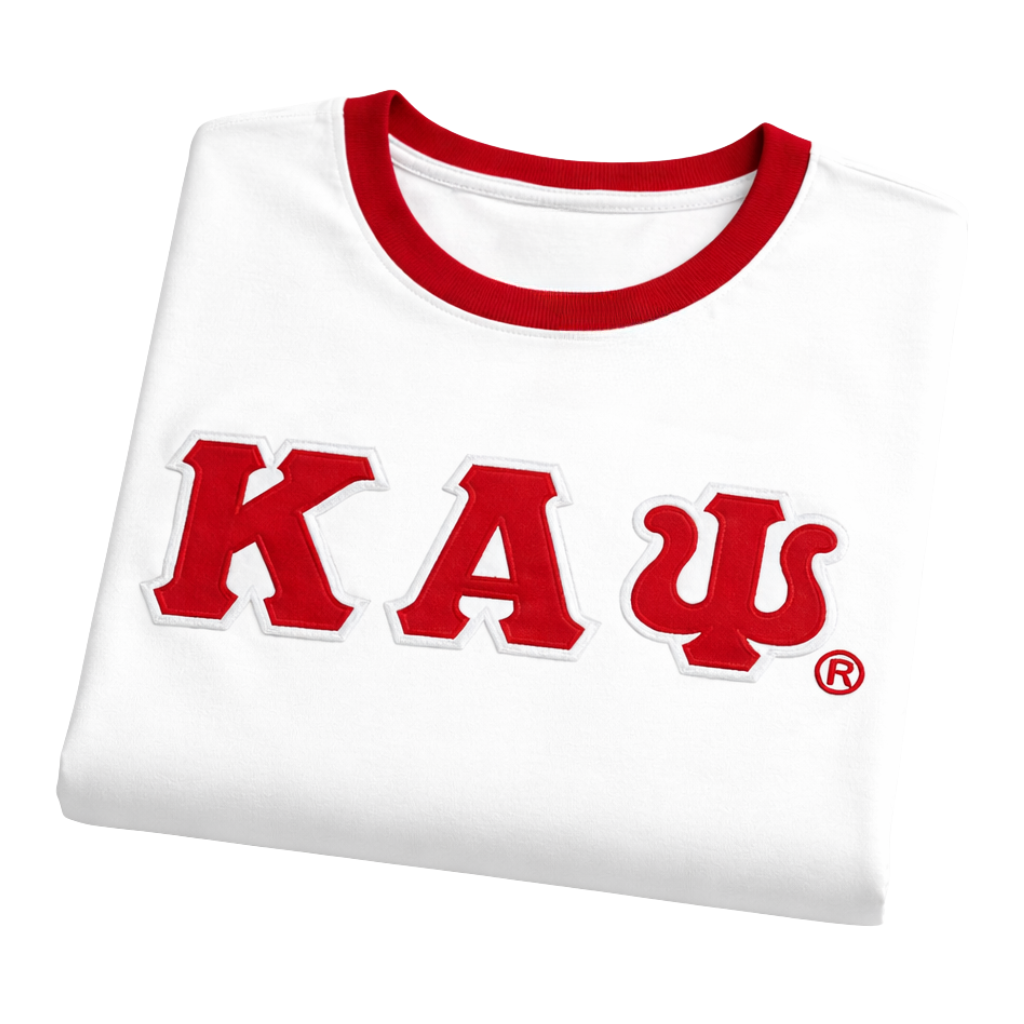 Kappa “KΑΨ” White Embroidered Premium Ringer Shirt