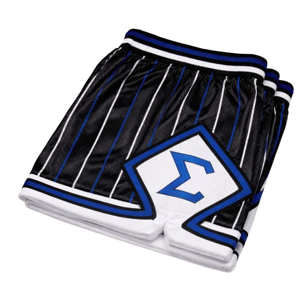 Sigma Pinstripe Heavy Mesh Basketball Shorts