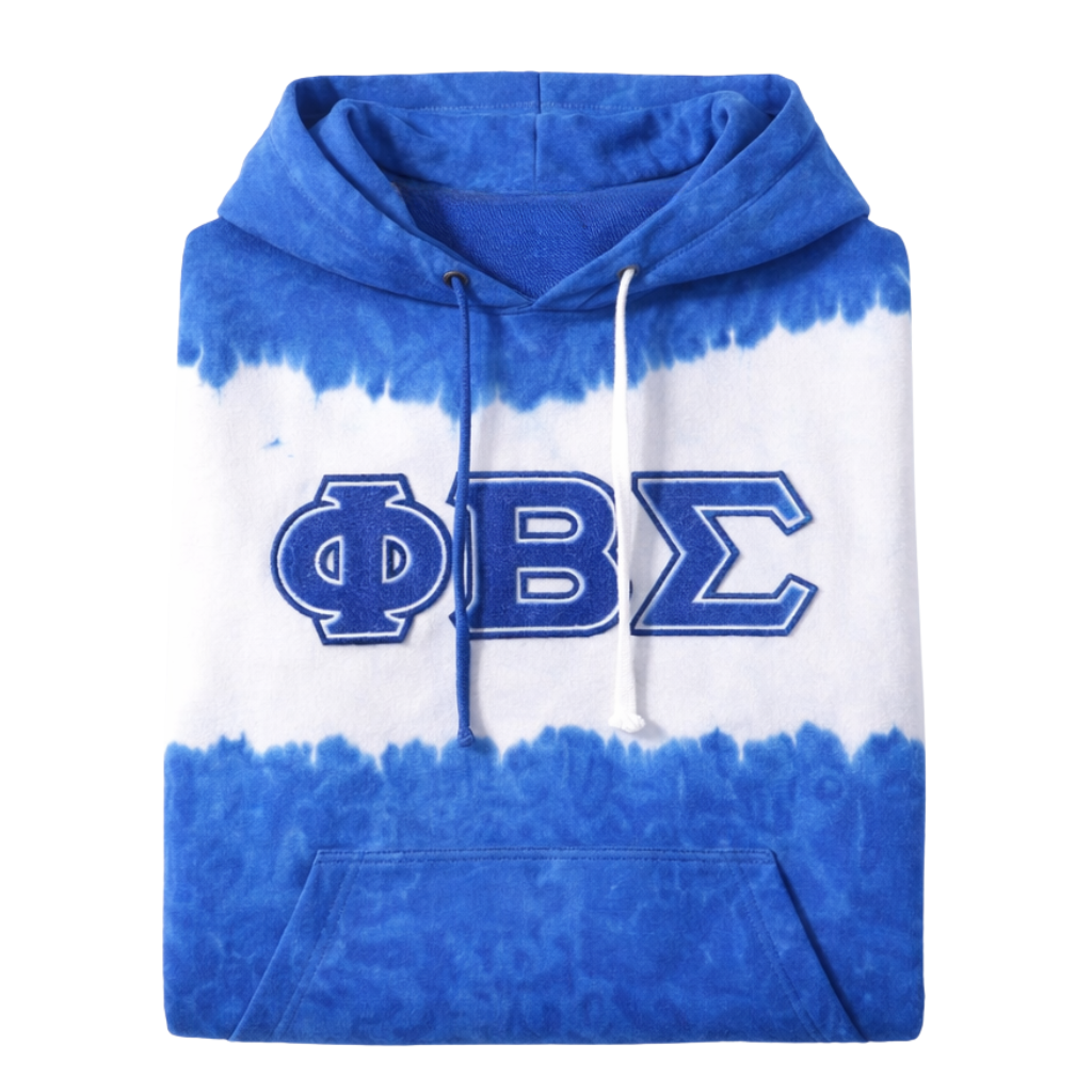 Phi Beta Sigma Tie Dye Chenille Hoodie