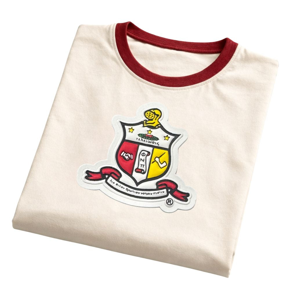Kappa Cream Chenille Crest Ringer Premium Shirt