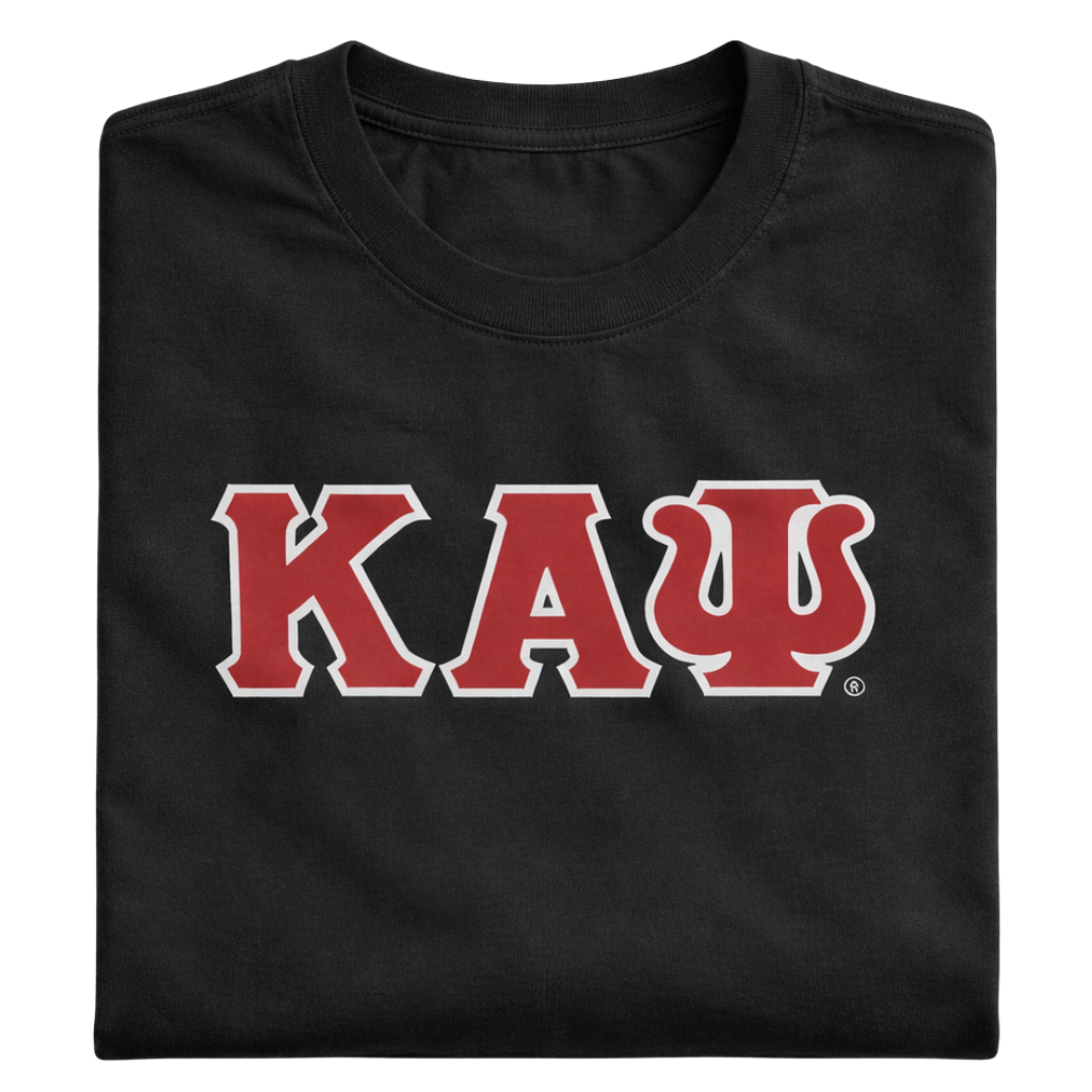 Kappa Alpha Psi 3-Letter Tee (Vintage Black)