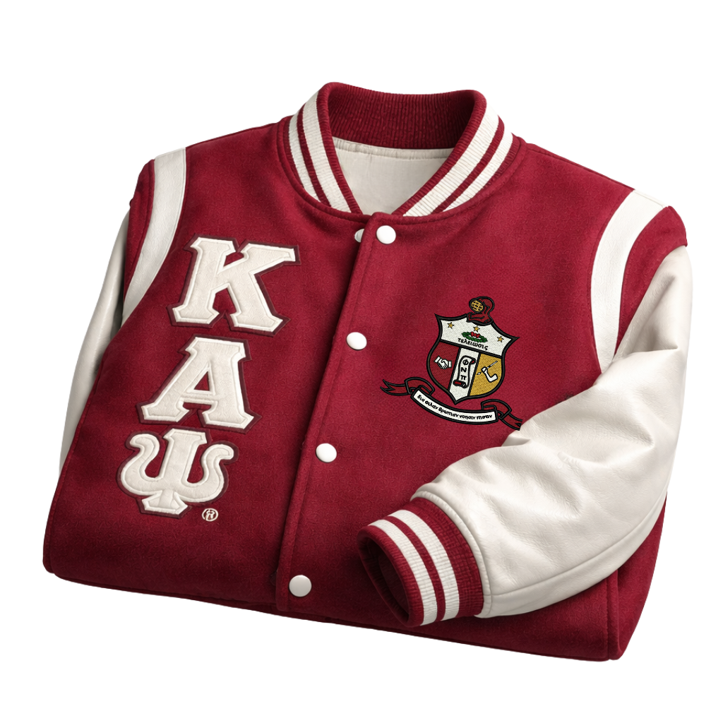 Kappa Krimson & Kream Wool Letterman Jacket