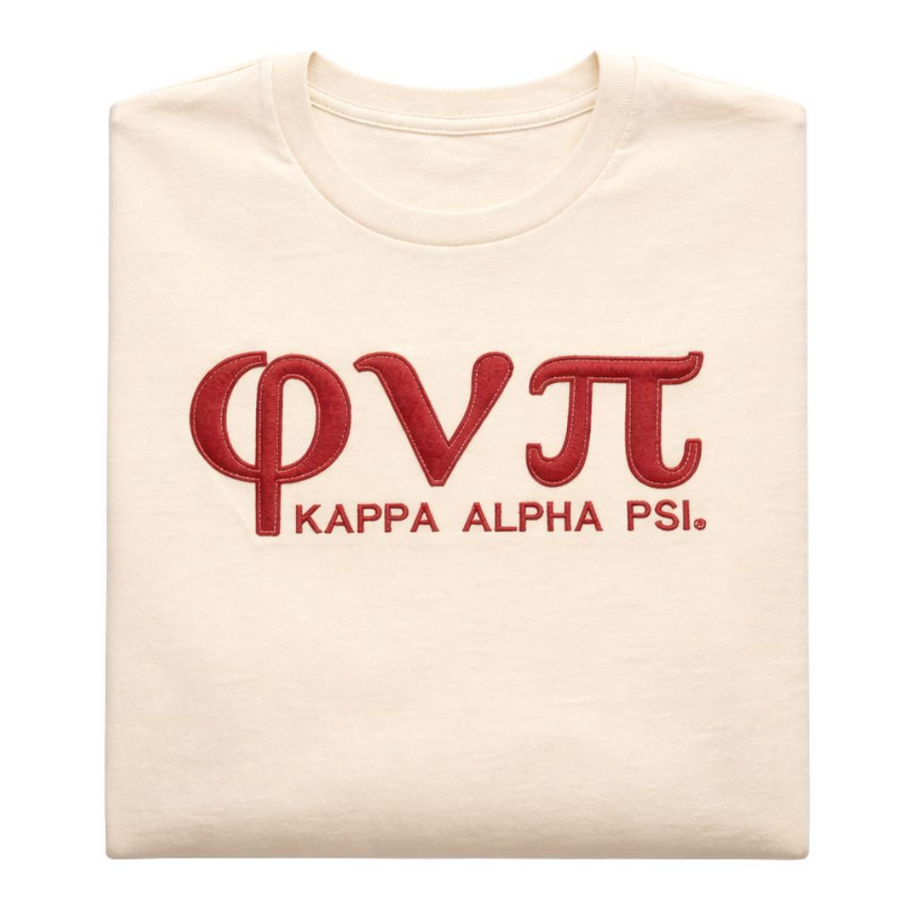 Kappa Alpha Psi Old Skool Phi Nu Pi Felt Tee