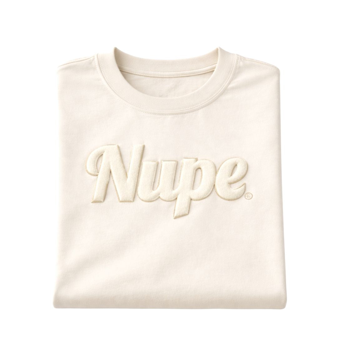 Solid Nupe Cream Chenille Tee