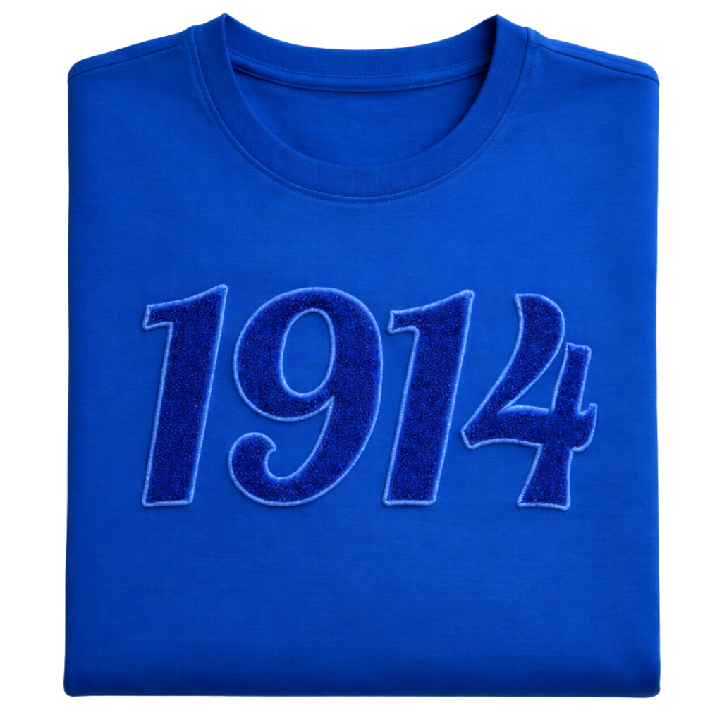 Solid Blue 1914 Chenille Tee