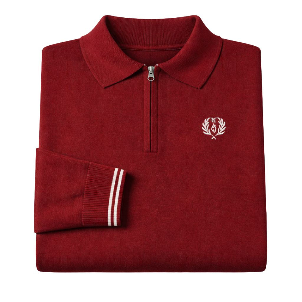 Kappa Alpha Psi Zip Polo Sweater (Krimson)