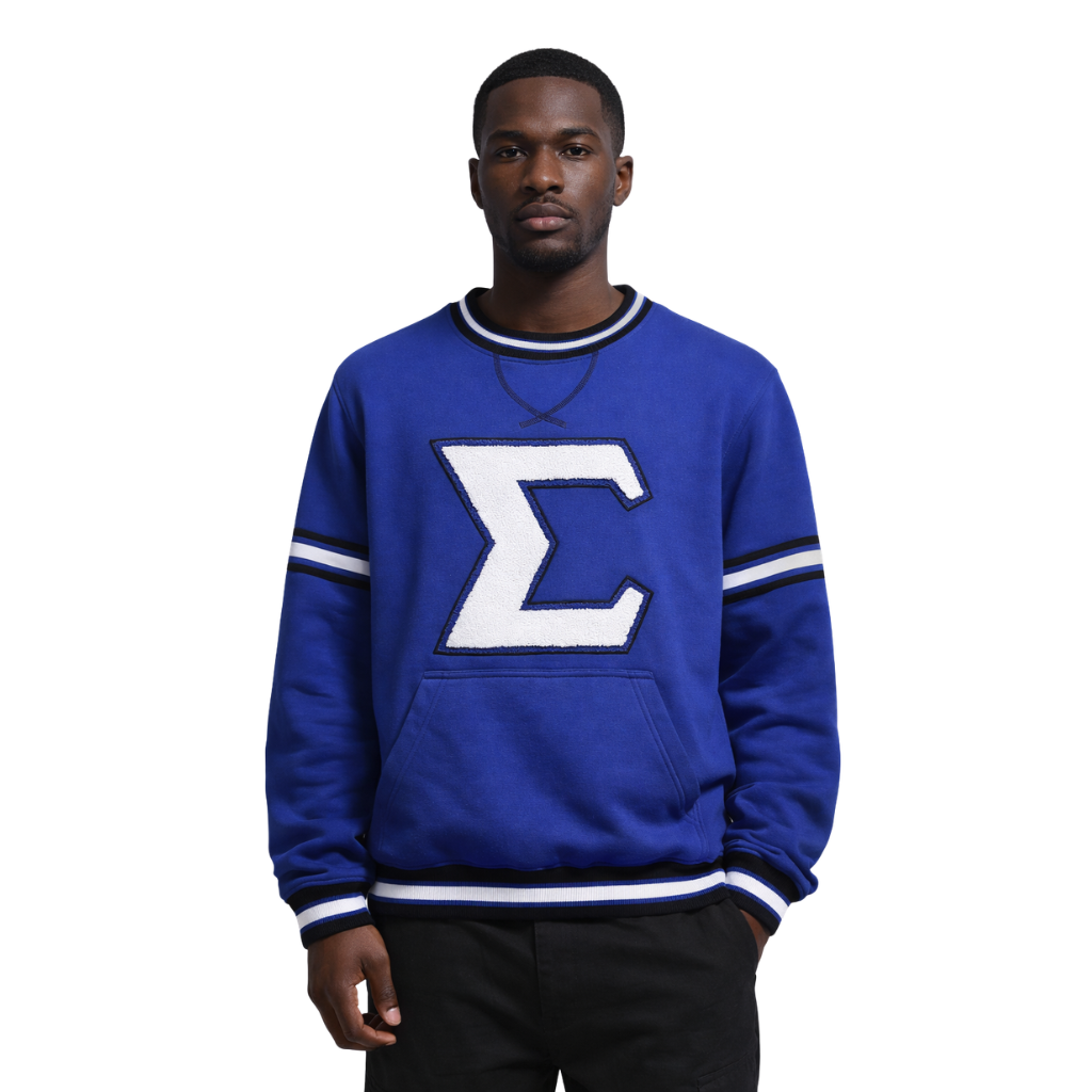 Phi Beta Sigma Blue "Sigma" Chenille Crewneck