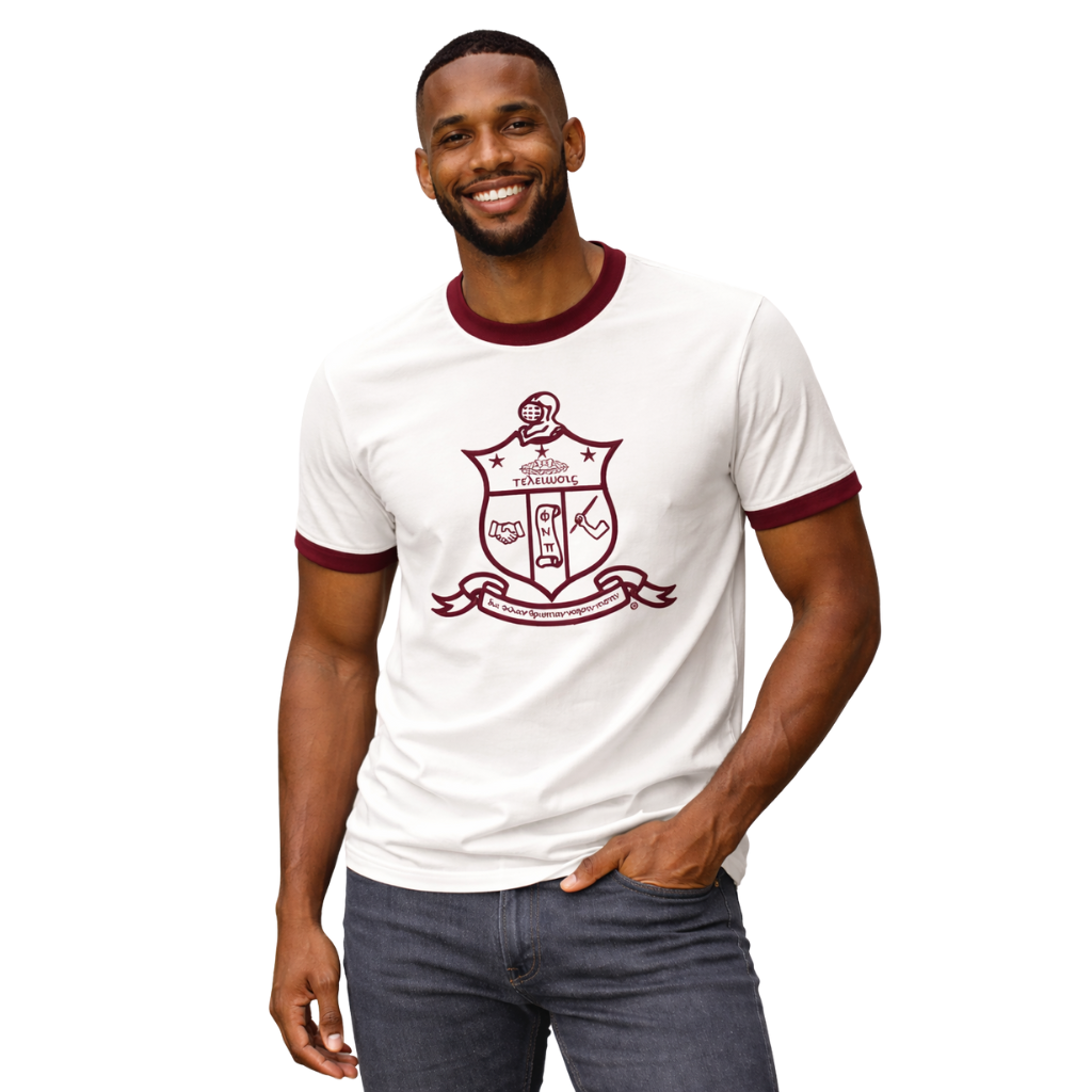 Kappa Alpha Psi Coat of Arms Ringer Tee (CREAM)
