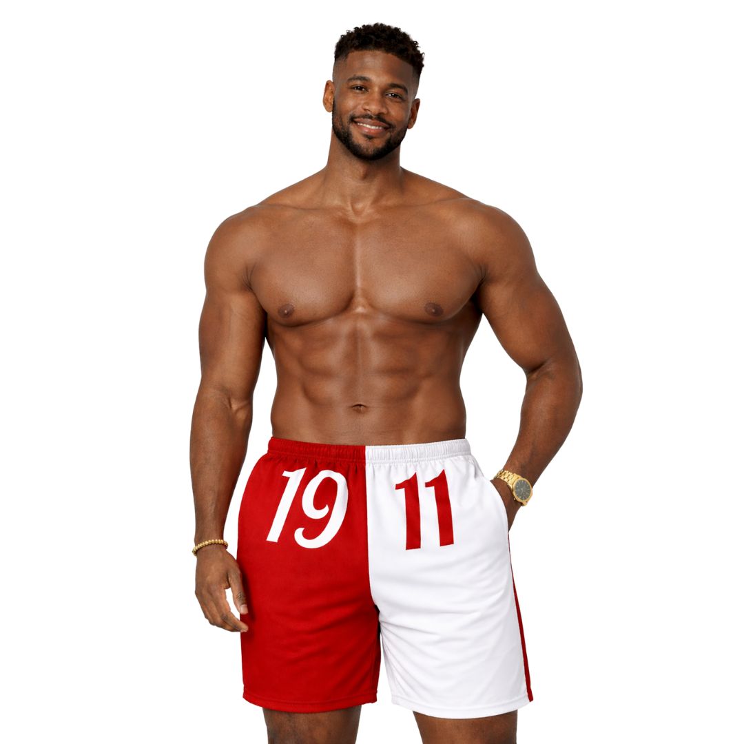 2-Toned Nupe 1911 Swim Trunks