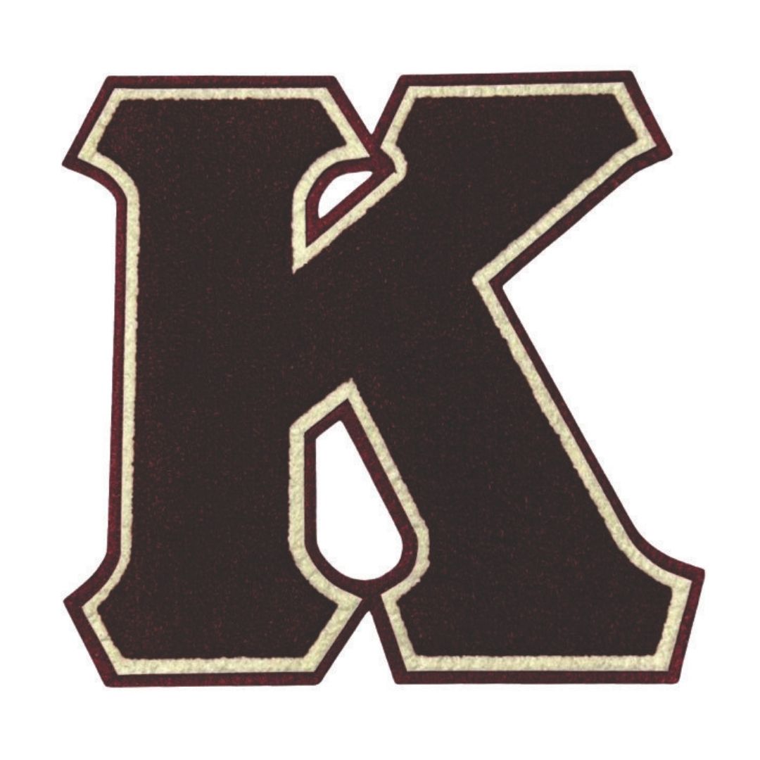Kappa “K” Crimson Chenille Patch