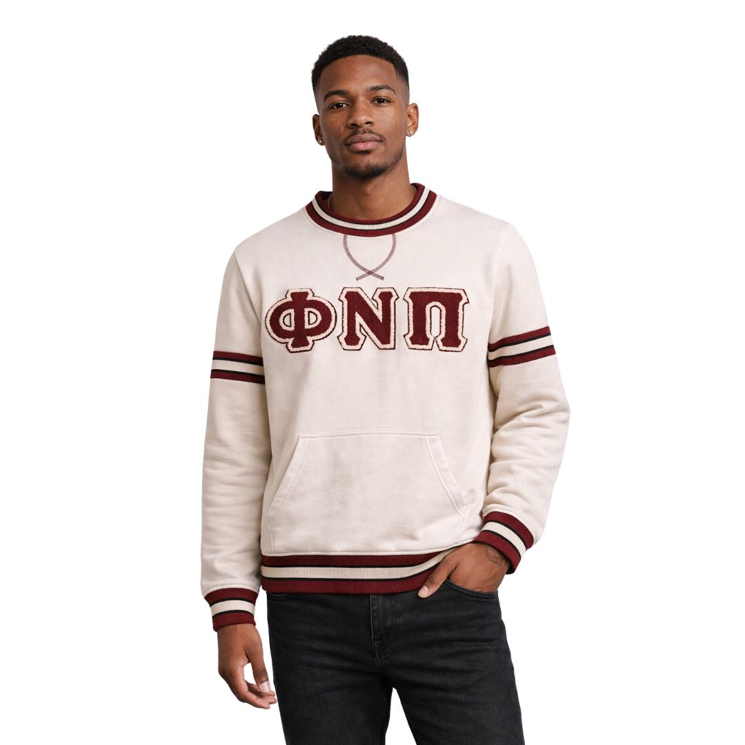 Kappa Phi Nu Pi Neutral Chenille Crewneck