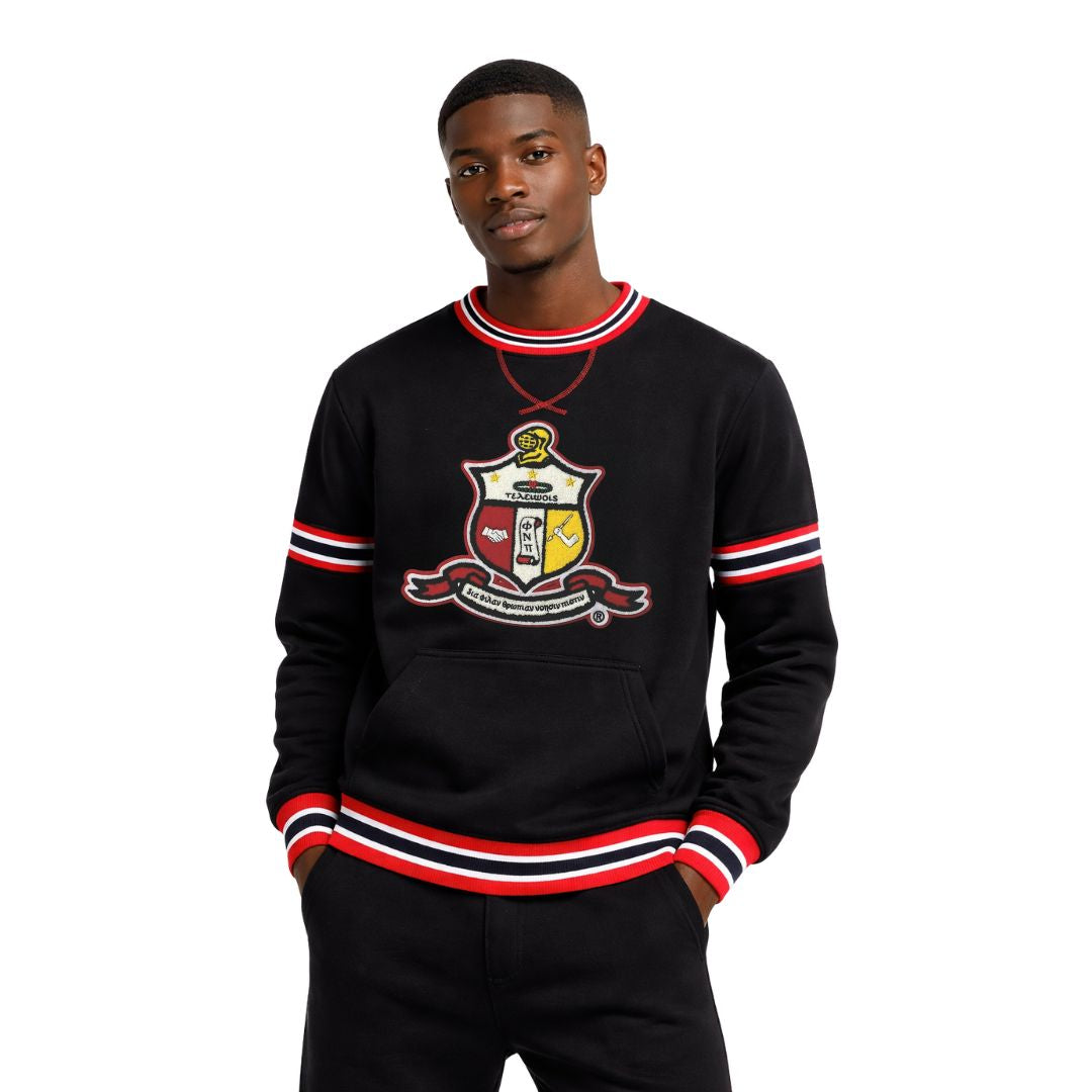 Kappa Black Crest Chenille Crewneck