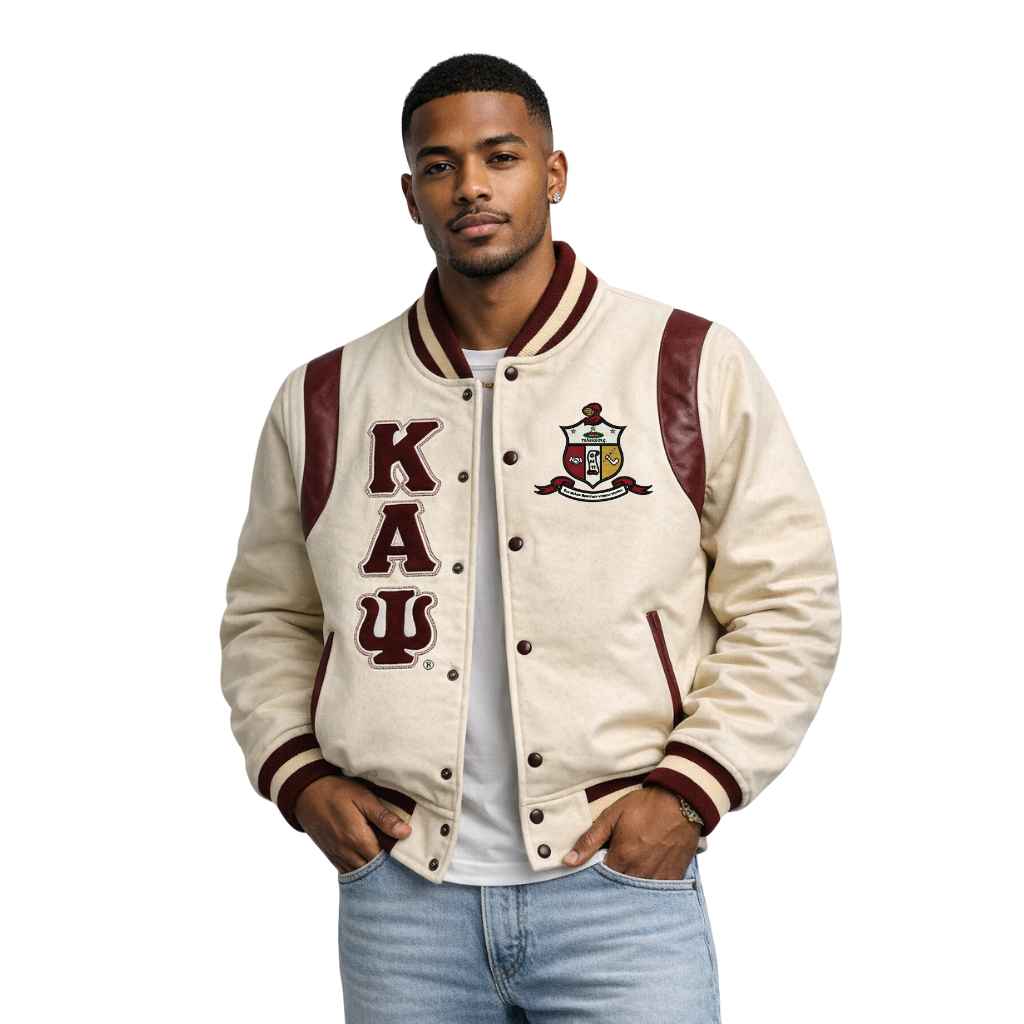Kappa Krimson & Kream Wool Letterman Jacket
