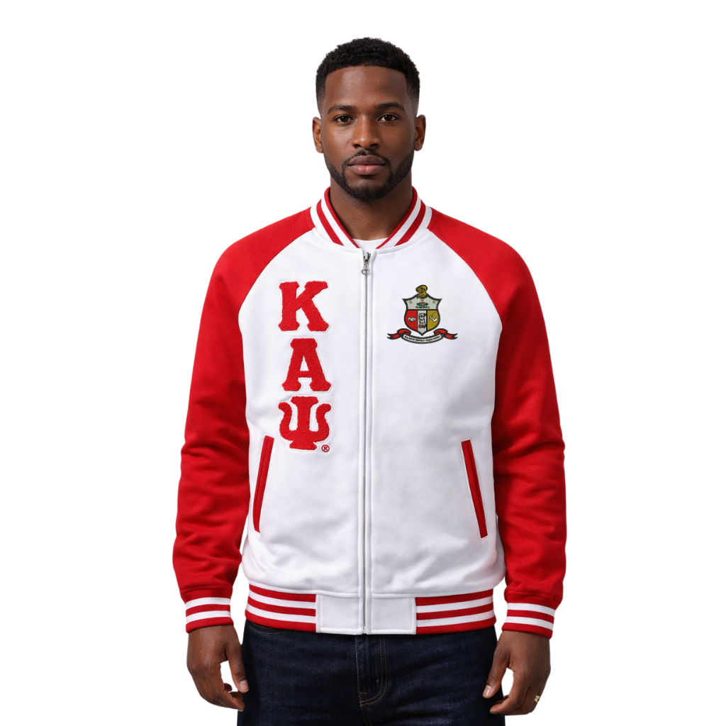 Kappa White Varsity Fleece Jacket