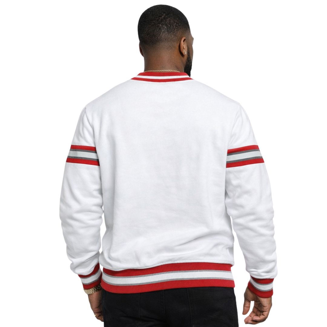 Kappa Crest Striped Chenille Crewneck
