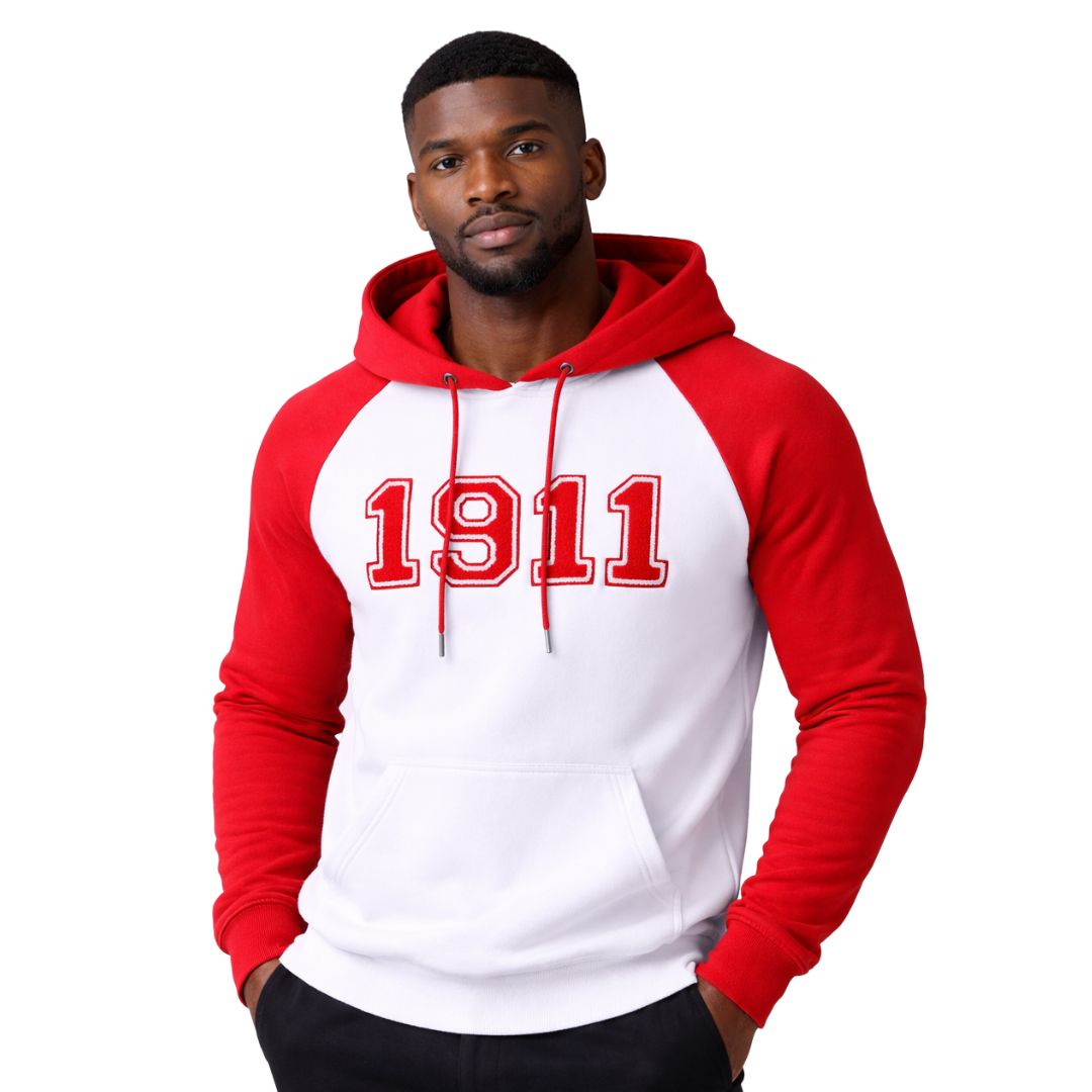 1911 Kappa Red/White Chenille Hoodie