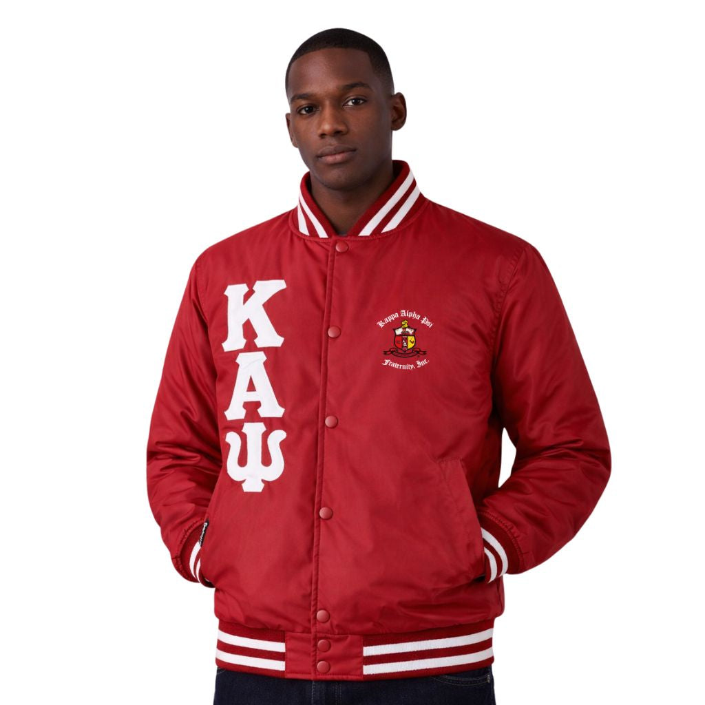 Kappa Alpha Psi Baseball Jacket (Red)