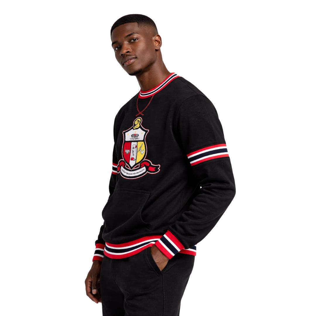 Kappa Black Crest Chenille Crewneck