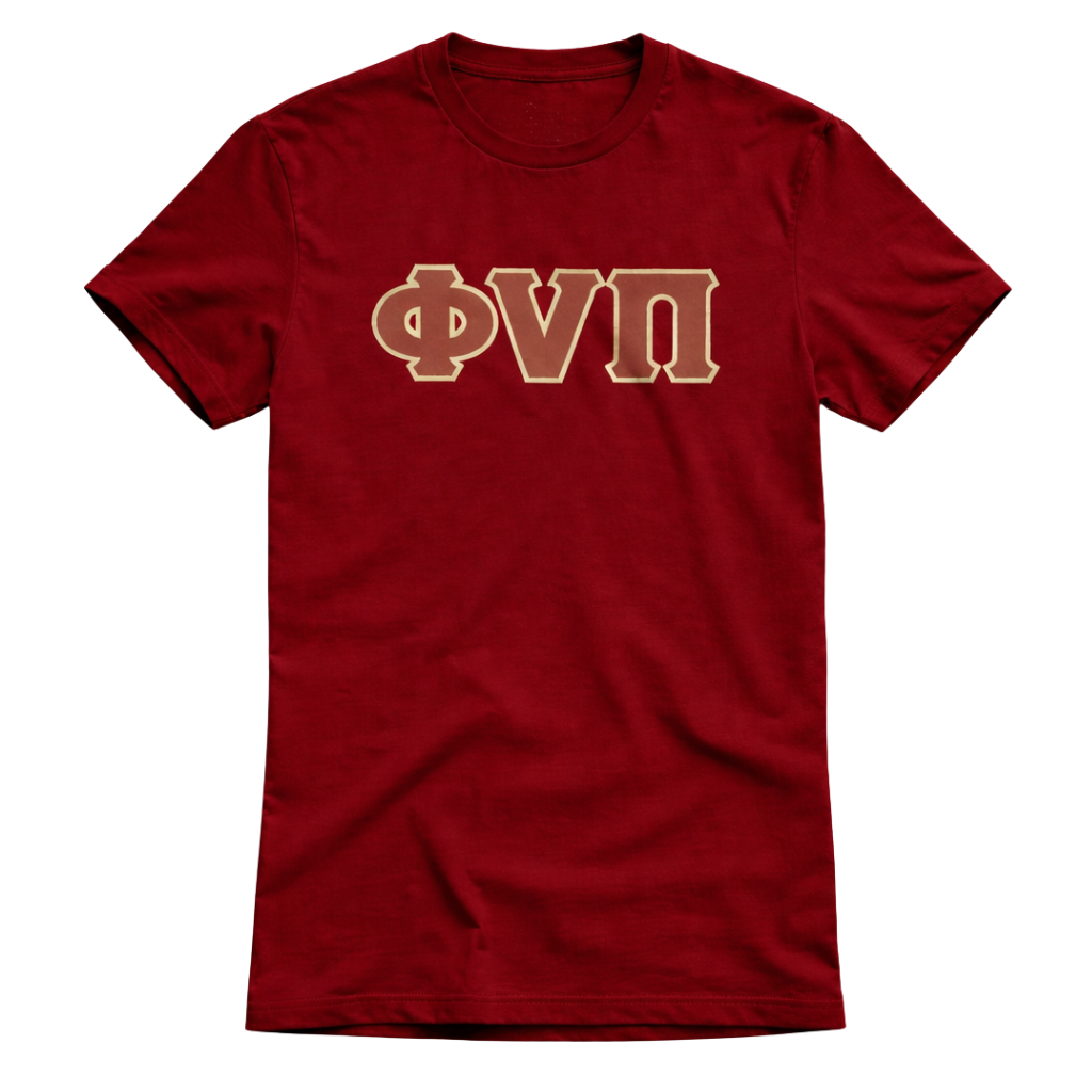 Kappa Alpha Psi Old Skool Phi Nu Pi 3-Letter Tee (Krimson or Maroon)