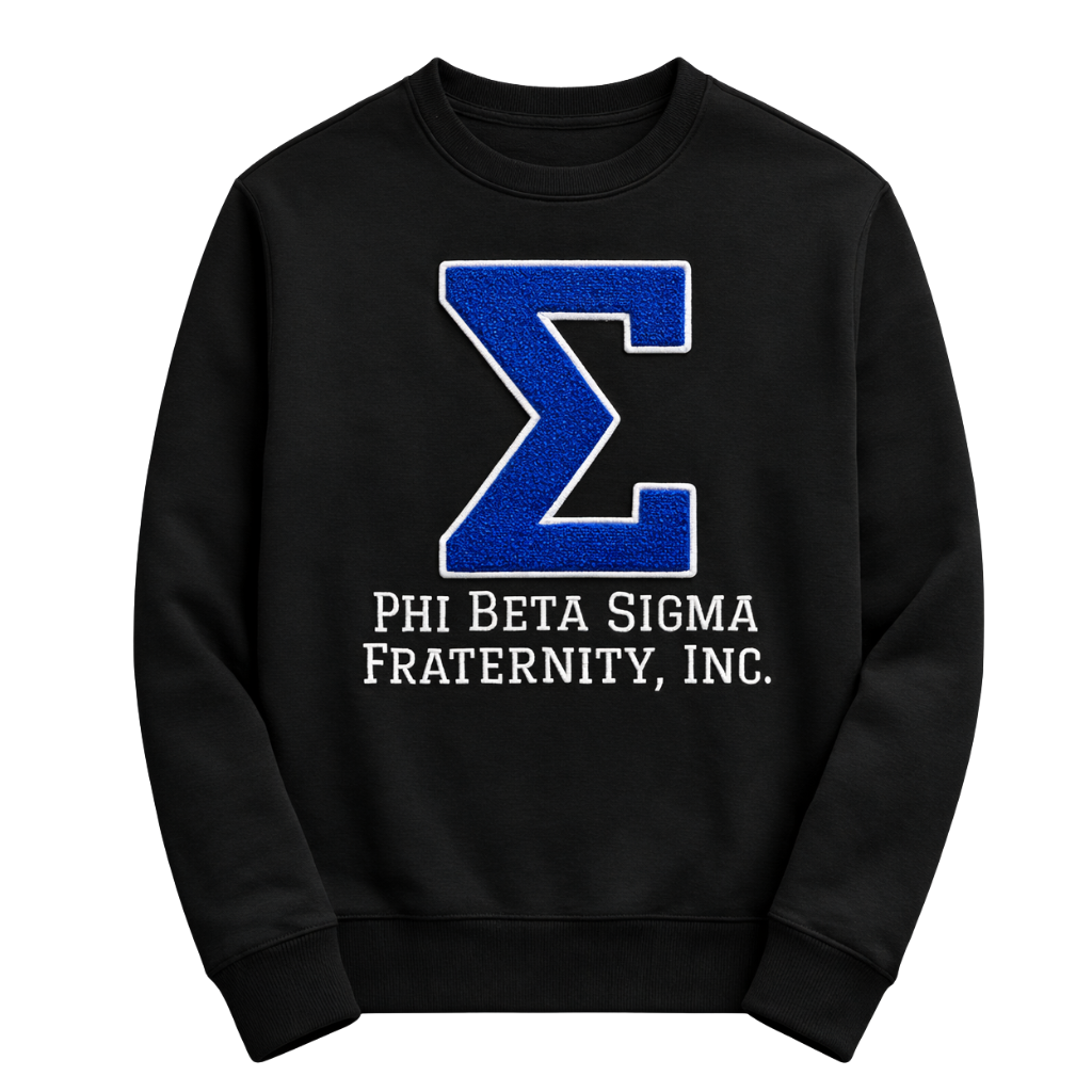Big Σ Sigma Chenille Sweatshirt (Black )