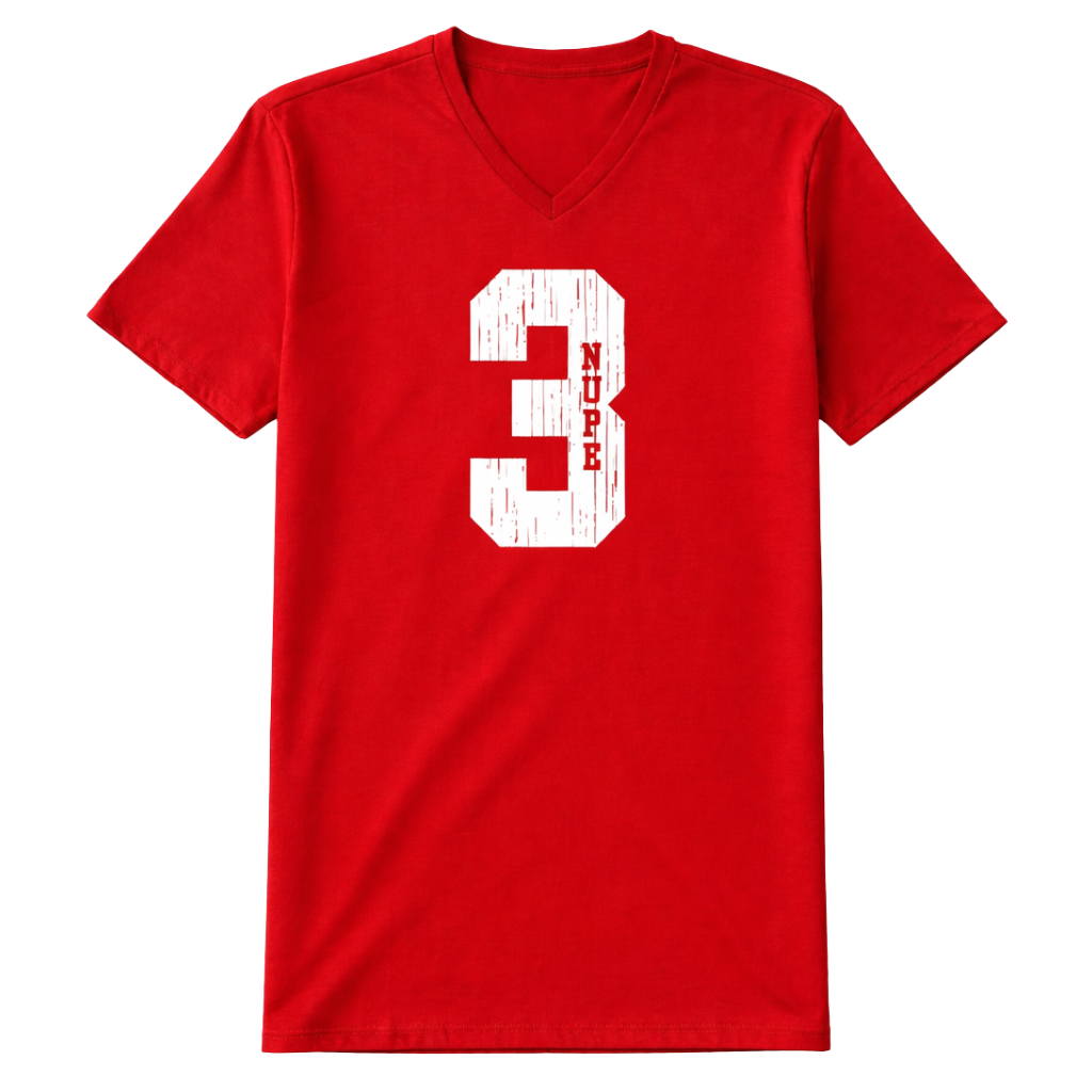Kappa Alpha Psi #3 Klub V-Neck Tee (Red)