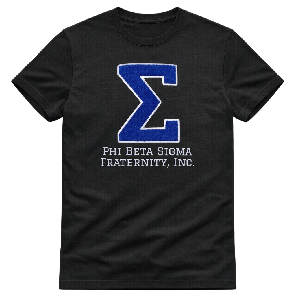 Sigma Big Σ Chenille Tee (Black )