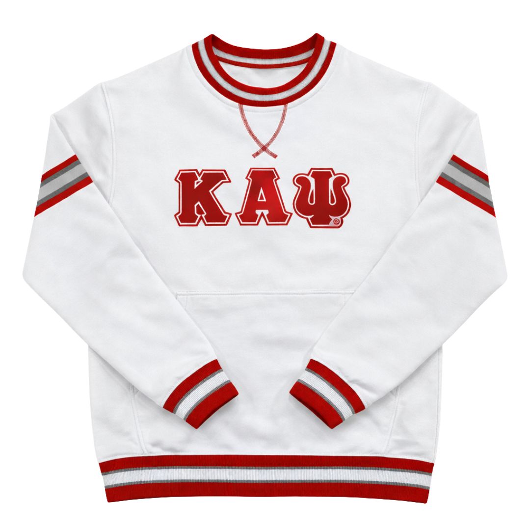 Kappa White Chenille Crewneck