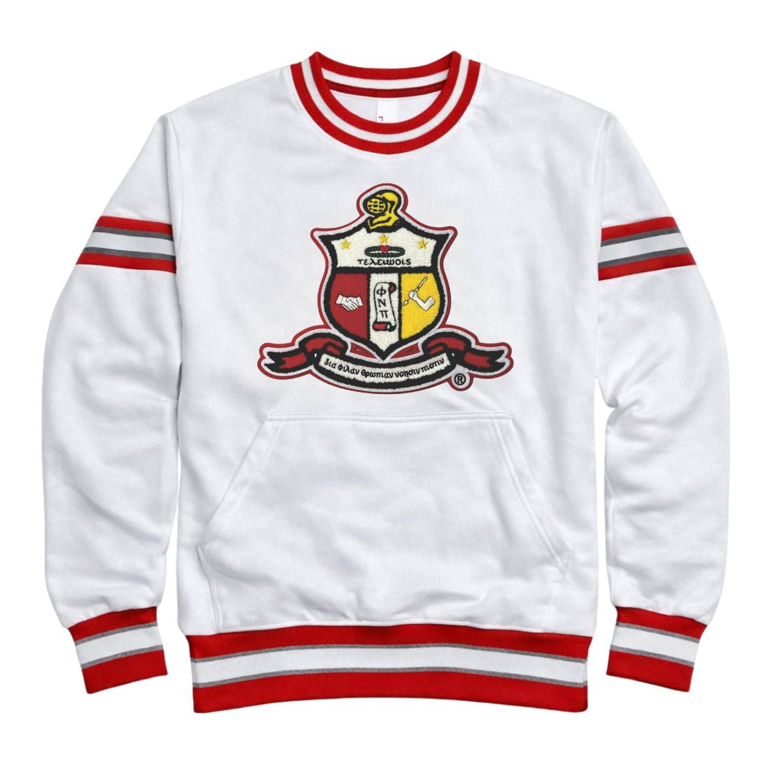 Kappa Crest Striped Chenille Crewneck