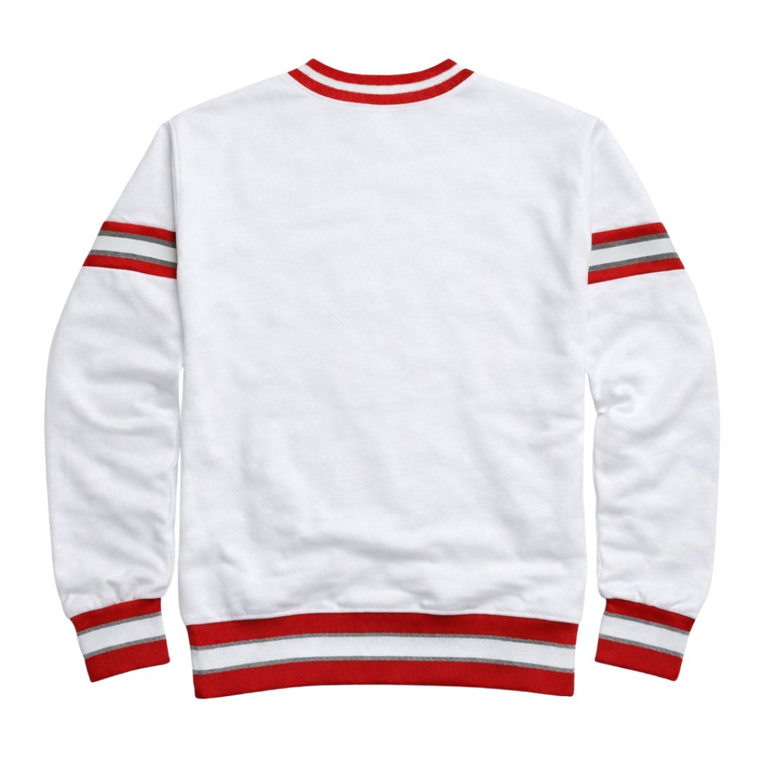 Kappa Crest Striped Chenille Crewneck